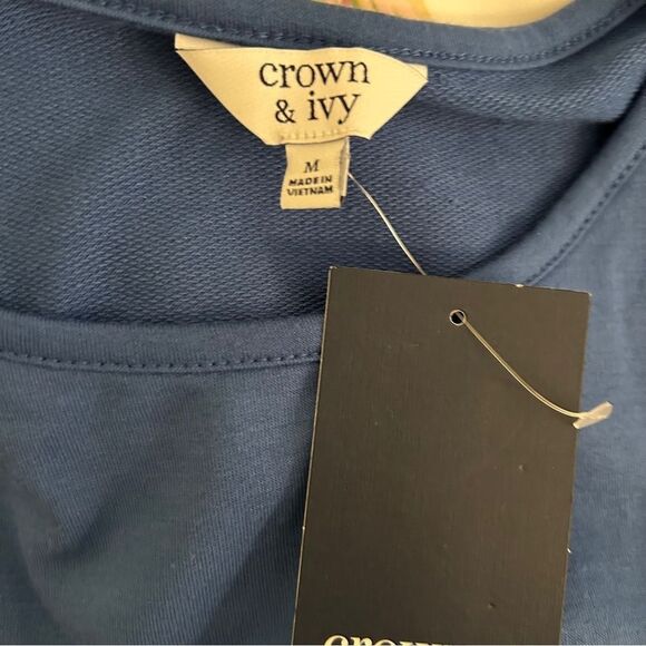 Crown & Ivy Blue Sleeveless Dress Women's M New NWT - Picture 4 of 7